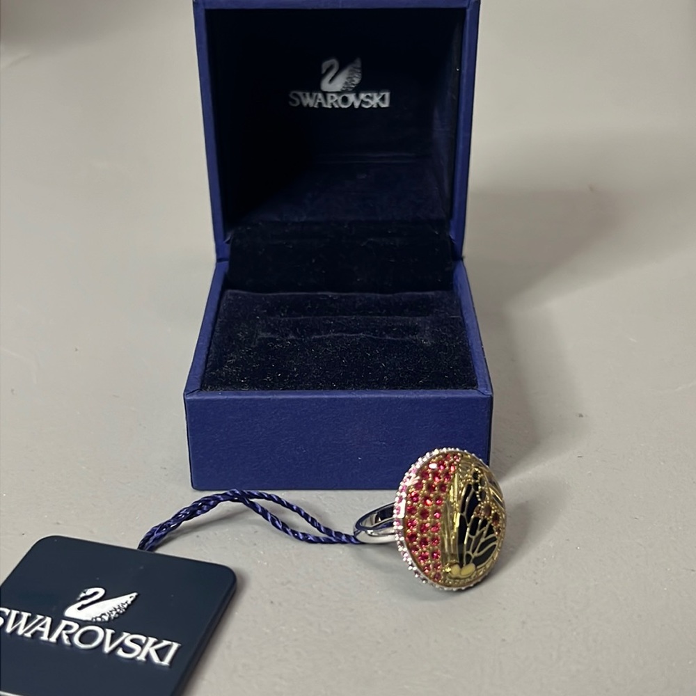 Swarovski Butterfly Neo Silver Ring Size 52 Brand New